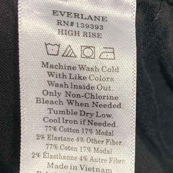 Everlane Hi Rise Black skinny stretchy Jeans - Picture 8 of 8